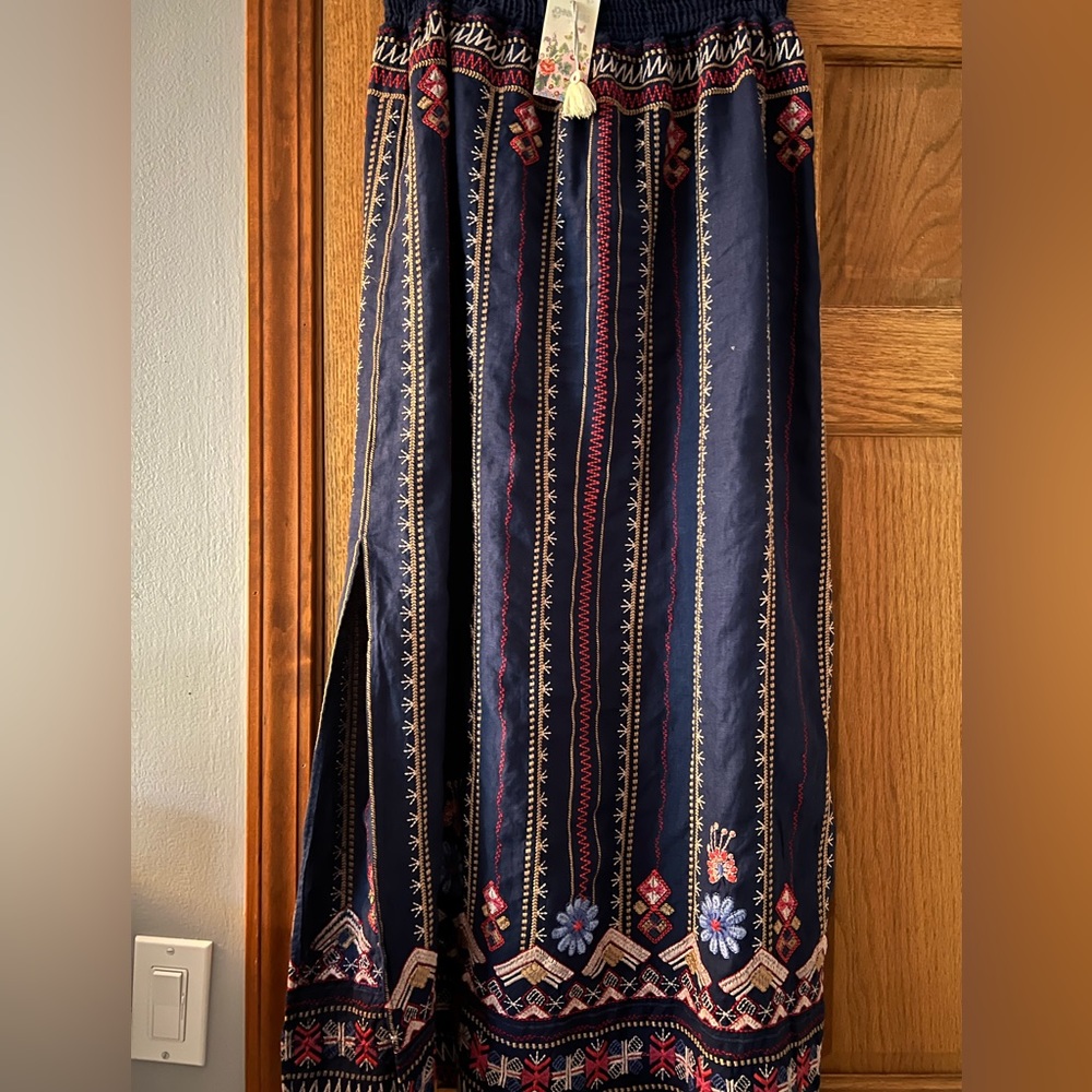 Johnny Was Frederique side slit maxi skirt